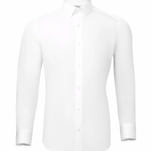Slim-Fit, Semi-Shiny Basic Shirt - Lycra