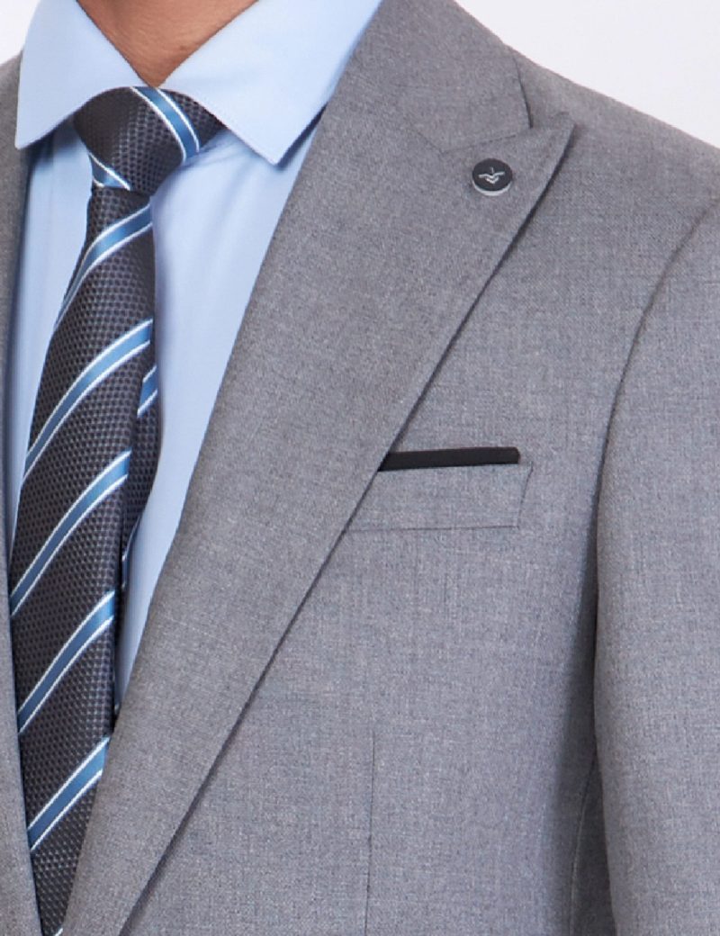 SK38SF02M008-Grey-005-4 Slim Fit 2 - Piece Classic suit