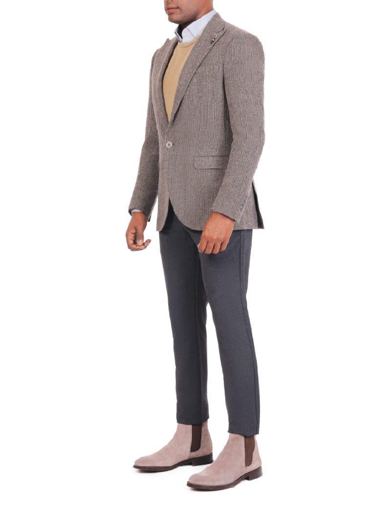 SK38SF04M004-Brown-016-3 Men’s Striped Blazer in Wool