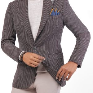 Men’s Striped Blazer in Wool