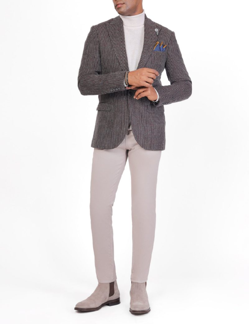 SK38SF04M004-Maroon-043-2 Men’s Striped Blazer in Wool