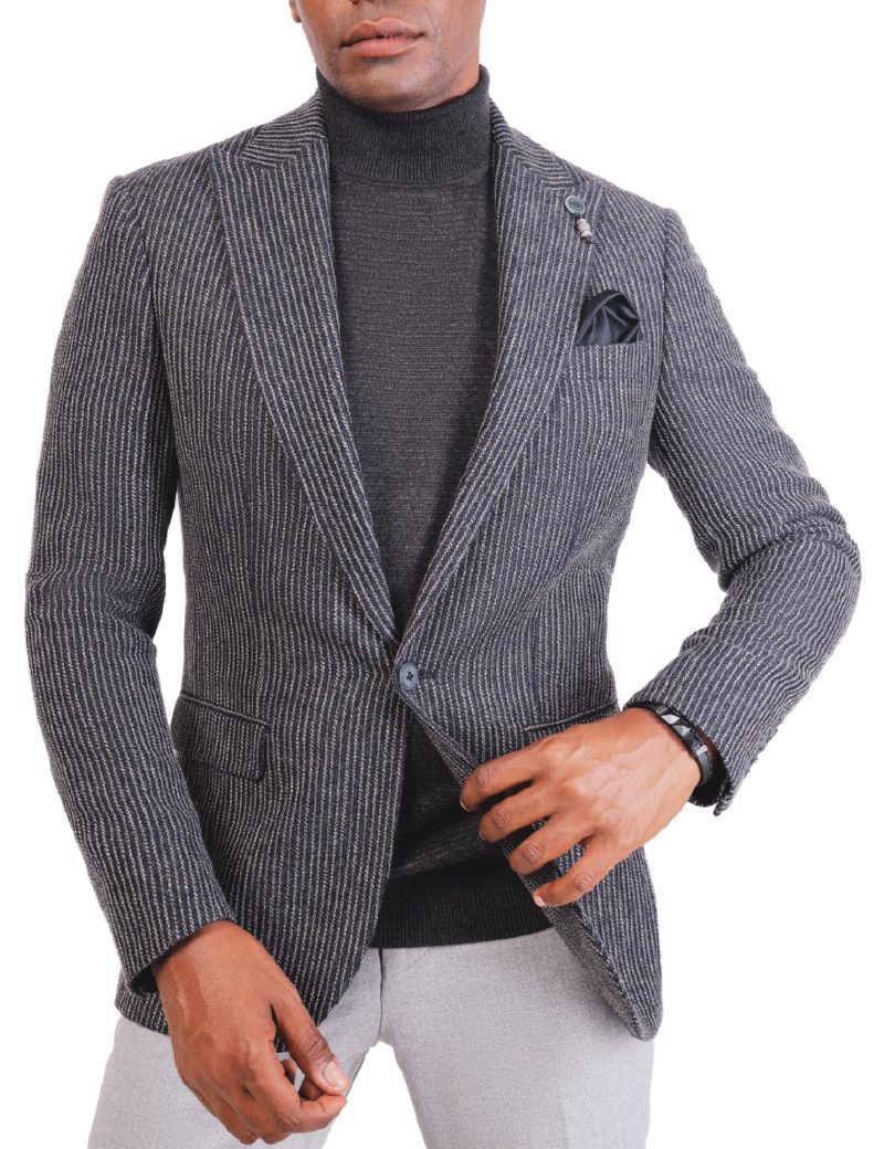 SK38SF04M004-Navy-019-1 Men’s Striped Blazer in Wool