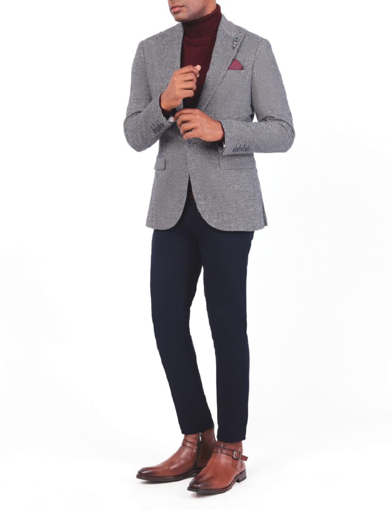 SK38SF04M005-Navy-019-3 Men’s Slim Fit Blazer in Wool