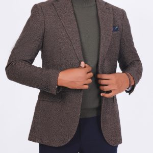 Slim-Fit Men's Wool Blazer