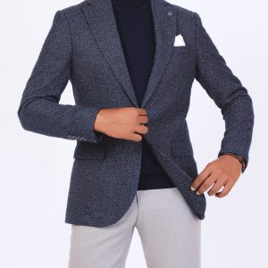 Slim-Fit Men's Wool Blazer