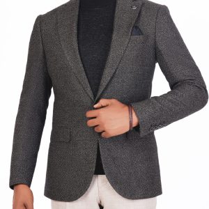 Slim-Fit Men's Wool Blazer