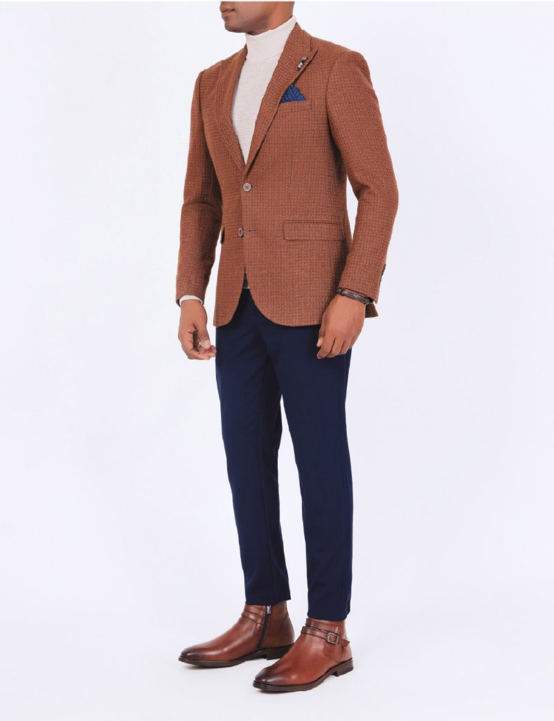 SK38SF04M010-Camel-016-3 Men's Classic Blazer in Wool