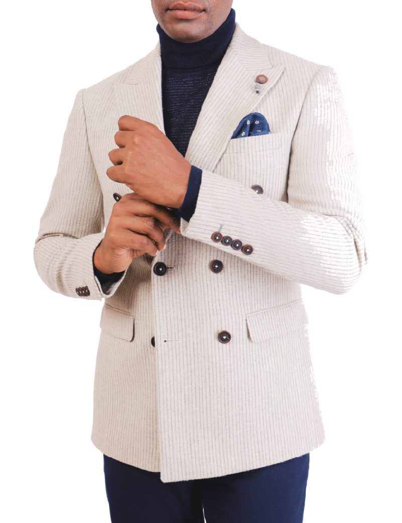 SK38SF04M014-Light-beige-123-1 Double Breasted Slim-Fit Wool blazer