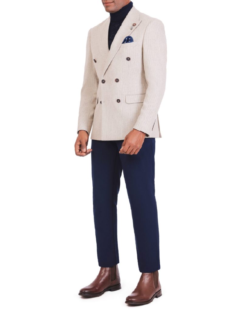 SK38SF04M014-Light-beige-123-3 Double Breasted Slim-Fit Wool blazer