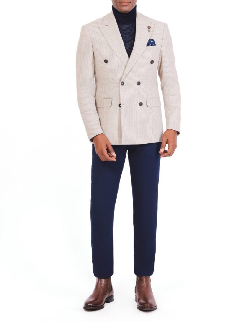 SK38SF04M014-Light-beige-123-4 Double Breasted Slim-Fit Wool blazer