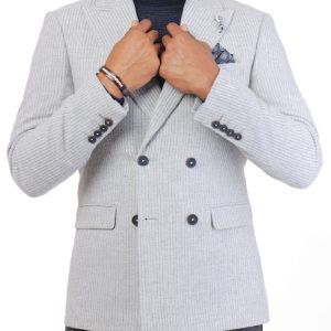 Double Breasted Slim-Fit Wool blazer