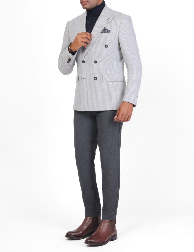 SK38SF04M014-Light-grey-005-3 Double Breasted Slim-Fit Wool blazer