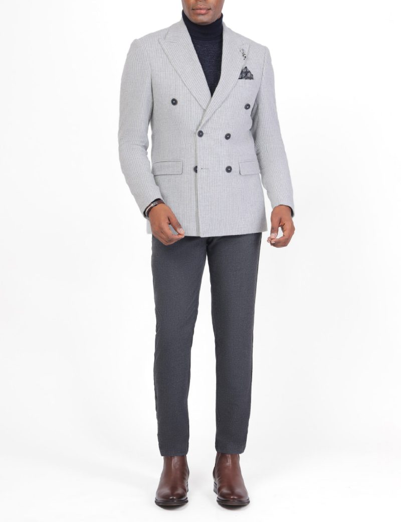 SK38SF04M014-Light-grey-005-4 Double Breasted Slim-Fit Wool blazer