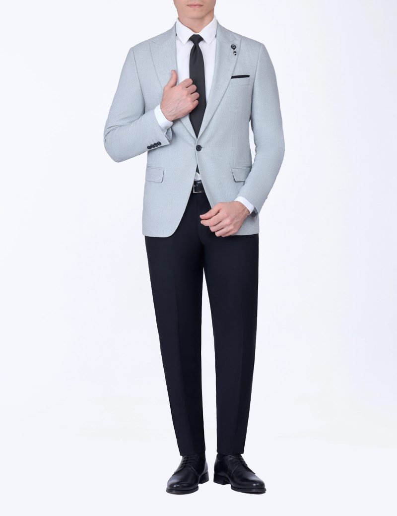 SK39SF02M001-Light-grey-001-1 Slim-Fit 2-Piece Mismatched Suit