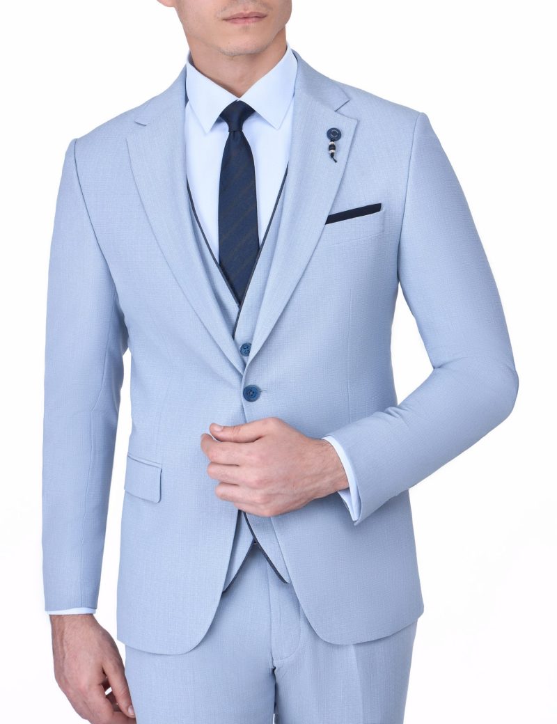 SK39SF02M003-Light-blue-002-3 Slim-Fit 3-Piece Classic Suit
