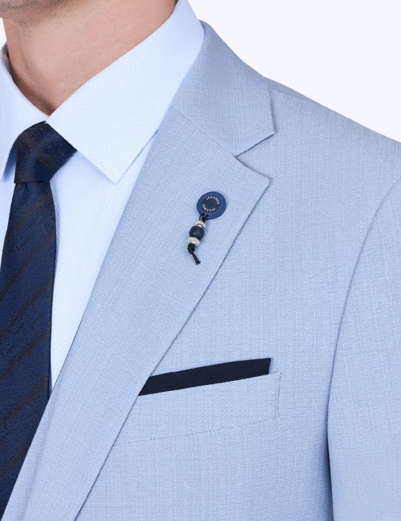 SK39SF02M003-Light-blue-002-7 Slim-Fit 3-Piece Classic Suit