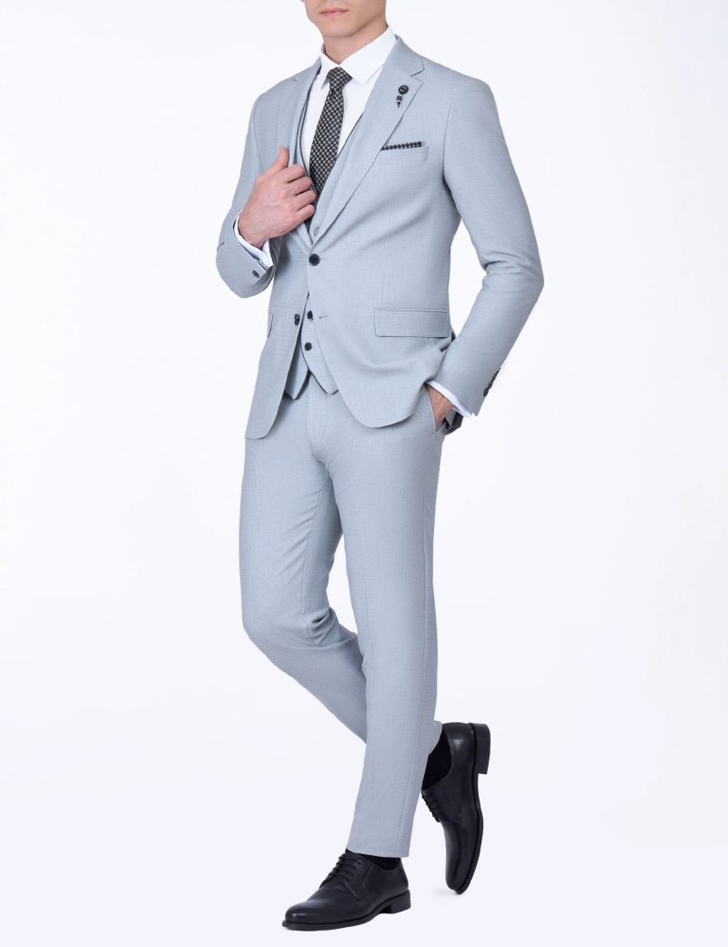 SK39SF02M003-Light-grey-005-6 Slim-Fit 3-Piece Classic Suit
