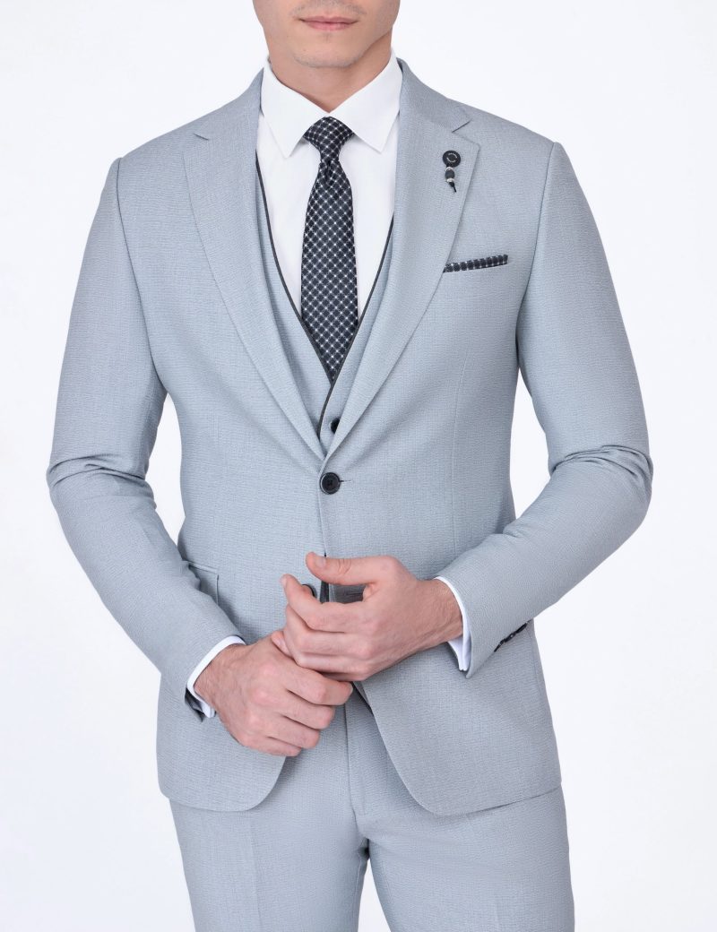 SK39SF02M003-Light-grey-005-7 Slim-Fit 3-Piece Classic Suit