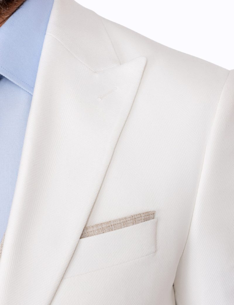 SK39SF02M006-Off-white-394-4 Three Combination Slim-Fit 3-Piece Suit