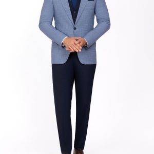 Mismatched Slim-Fit 3-Piece Linen Suit
