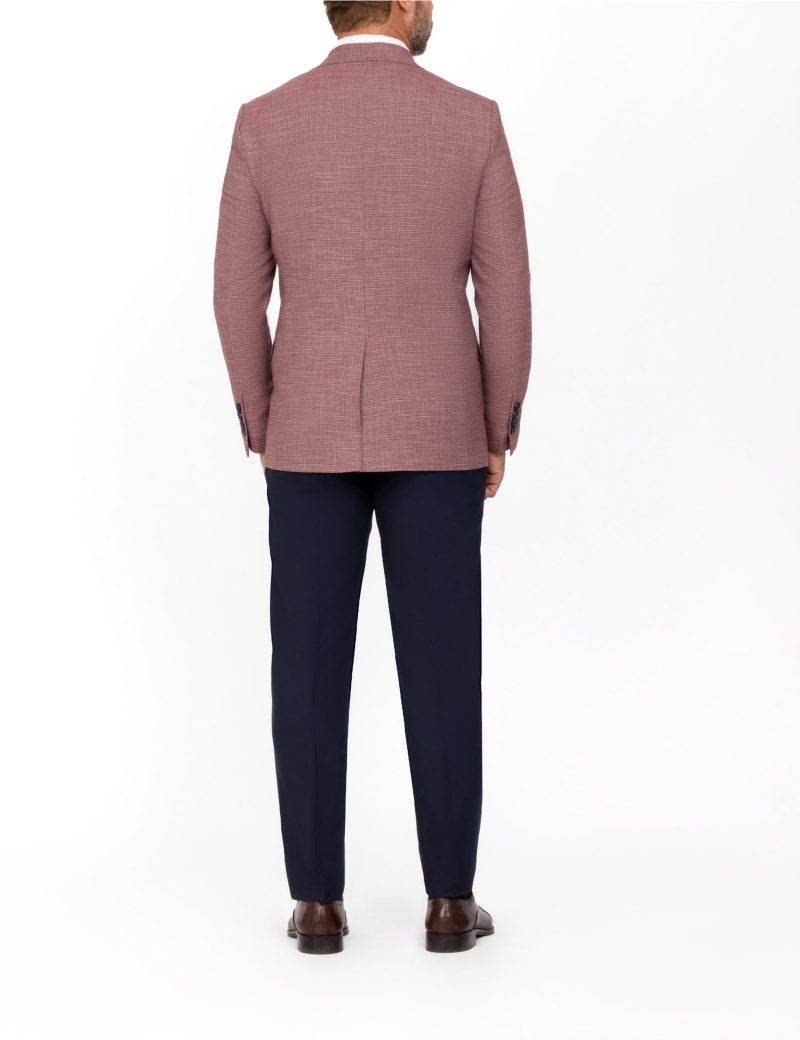 SK39SF02M008-Maroon-002-4 Mismatched Slim-Fit 3-Piece Linen Suit