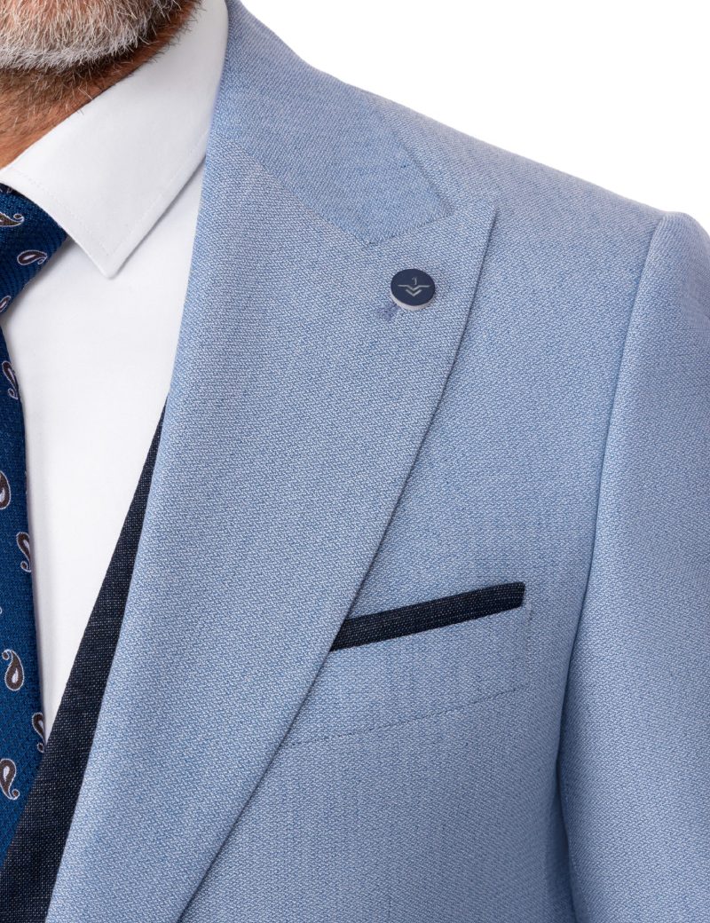 SK39SF02M011-Light-Blue-002-3 Slim-Fit 3-Piece Suit with Mismatched Vest