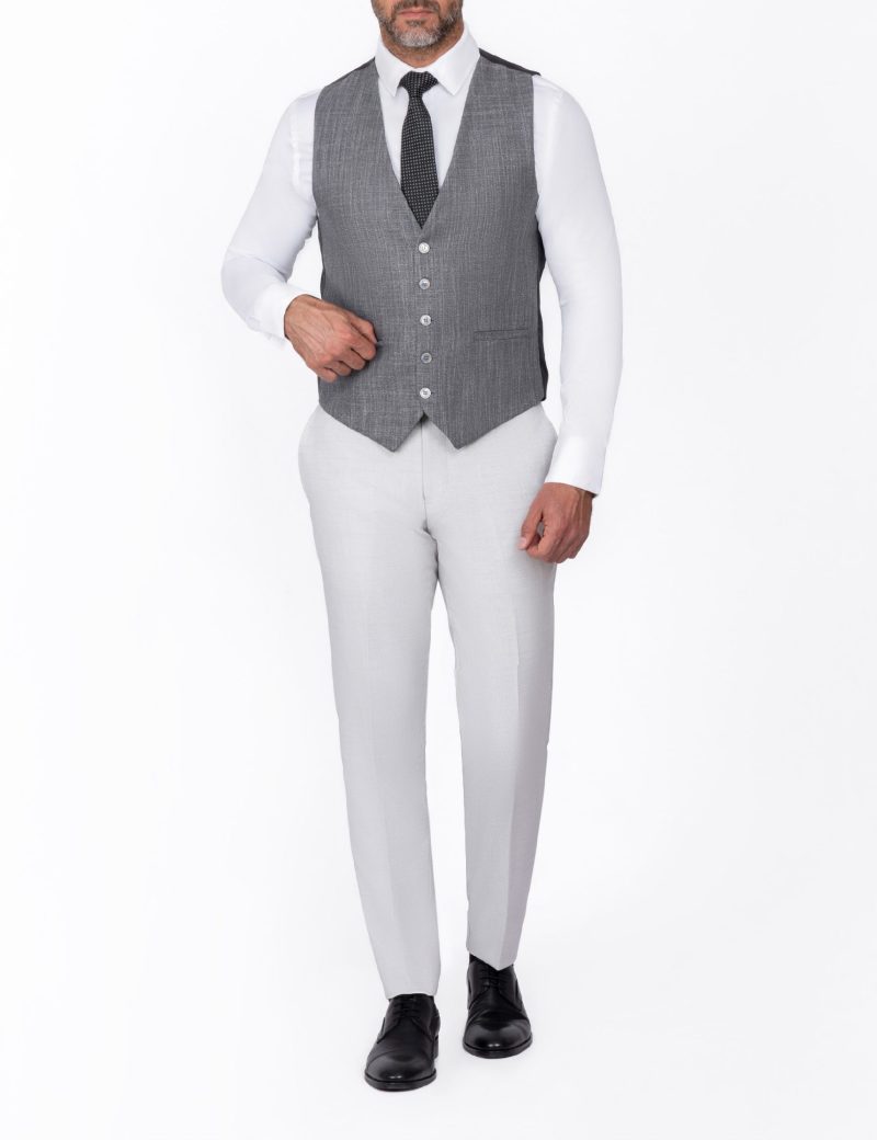 SK39SF02M011-Light-grey-005-2 Slim-Fit 3-Piece Suit with Mismatched Vest