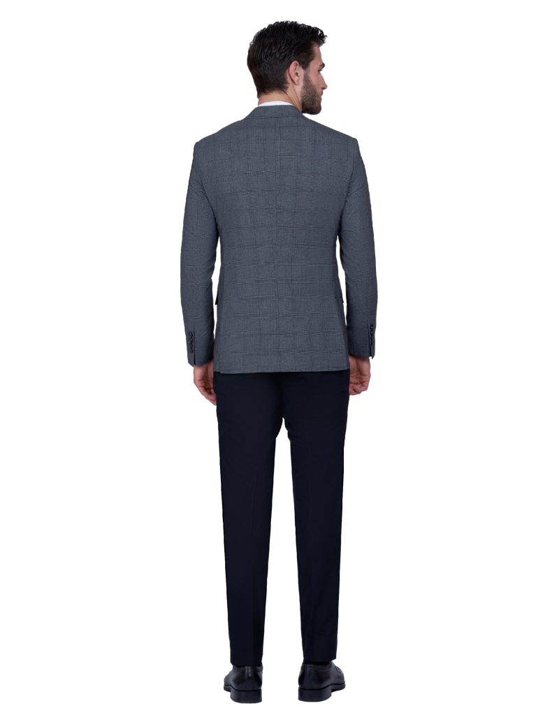 Print Slim-Fit 2-Piece Checked Suit