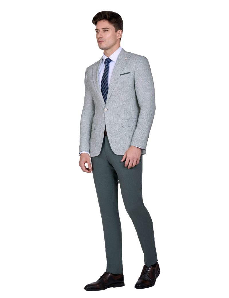 Print Slim-Fit 2-Piece Mismatched Suit