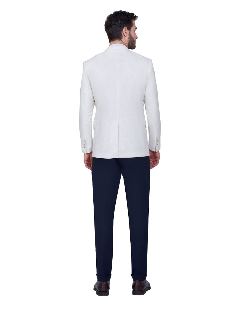 Print Slim-Fit Men's Linen Classic Blazer