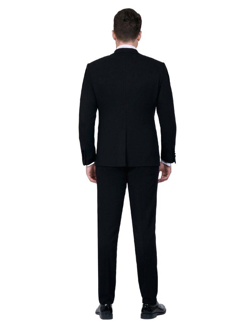 Print Tuxedo Suit with Peak Velvet Lapel & Velvet Double layered vest