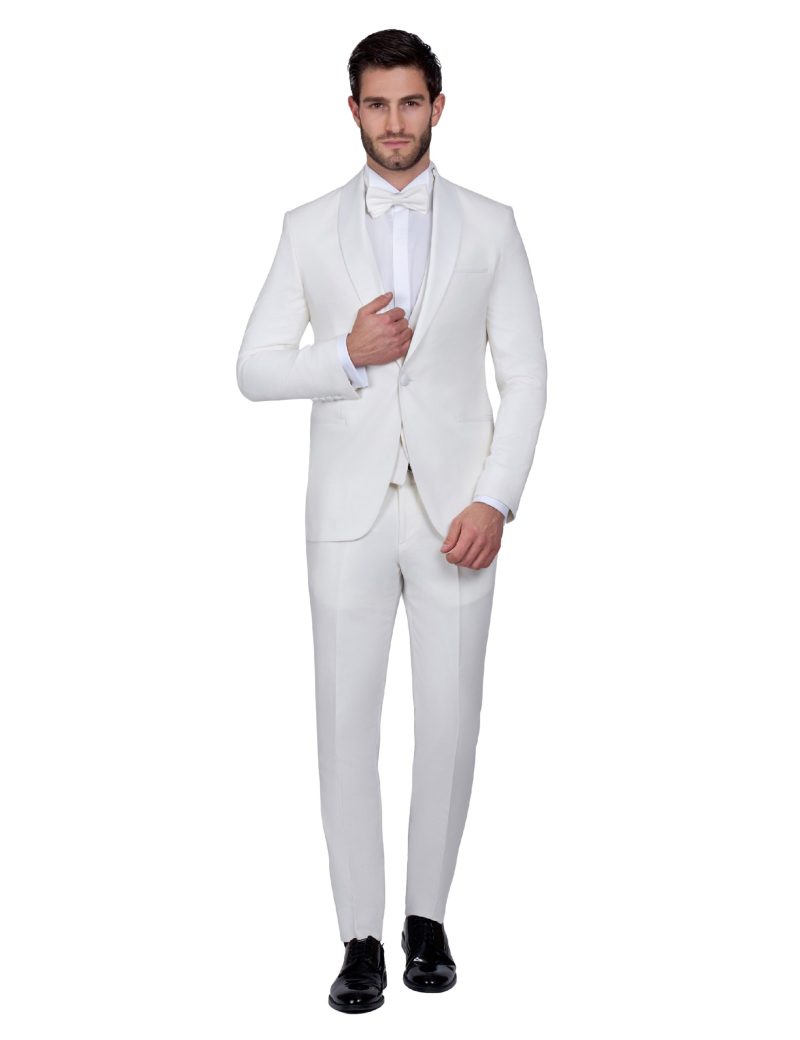 Print Tuxedo Suit with Shawl Satin Lapel