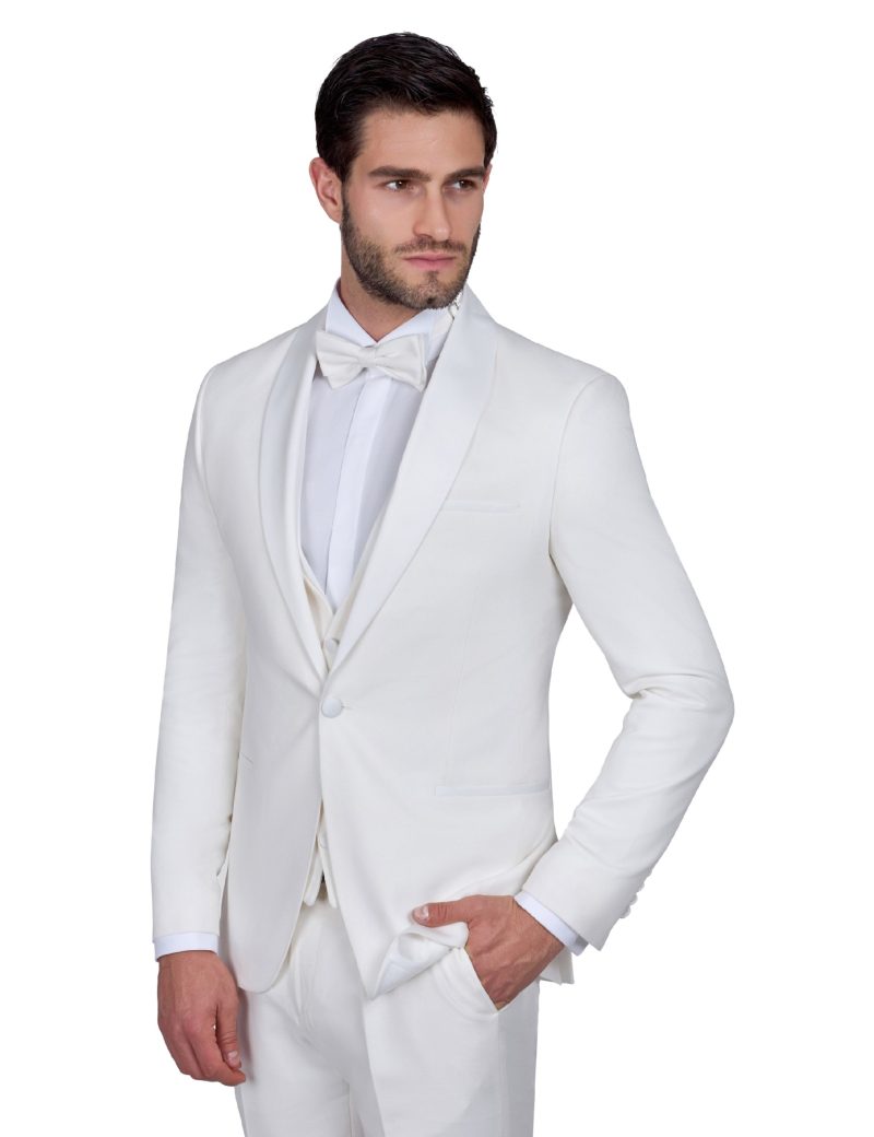 Print Tuxedo Suit with Shawl Satin Lapel