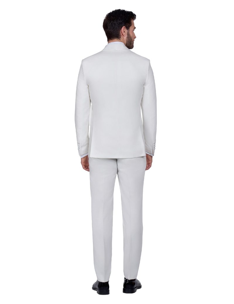 Print Tuxedo Suit with Shawl Satin Lapel