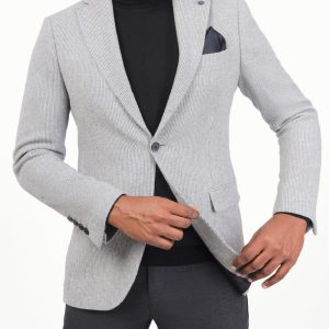 Slim-Fit Pin Striped Wool blazer