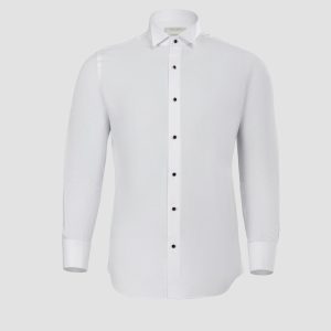 Comfort Fit Textured Tuxedo Shirt