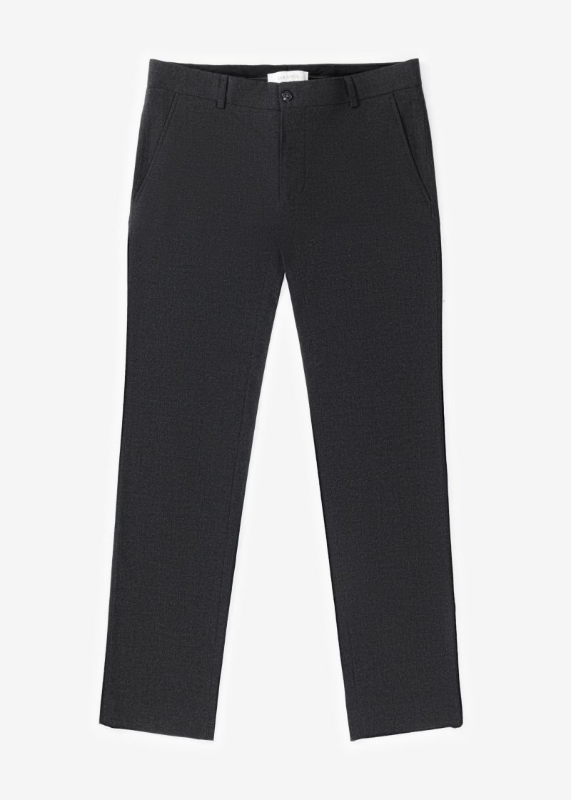 SK42CF03M001-Dark-Grey-014-1 Classic Comfort Fit Plain Chino Pants