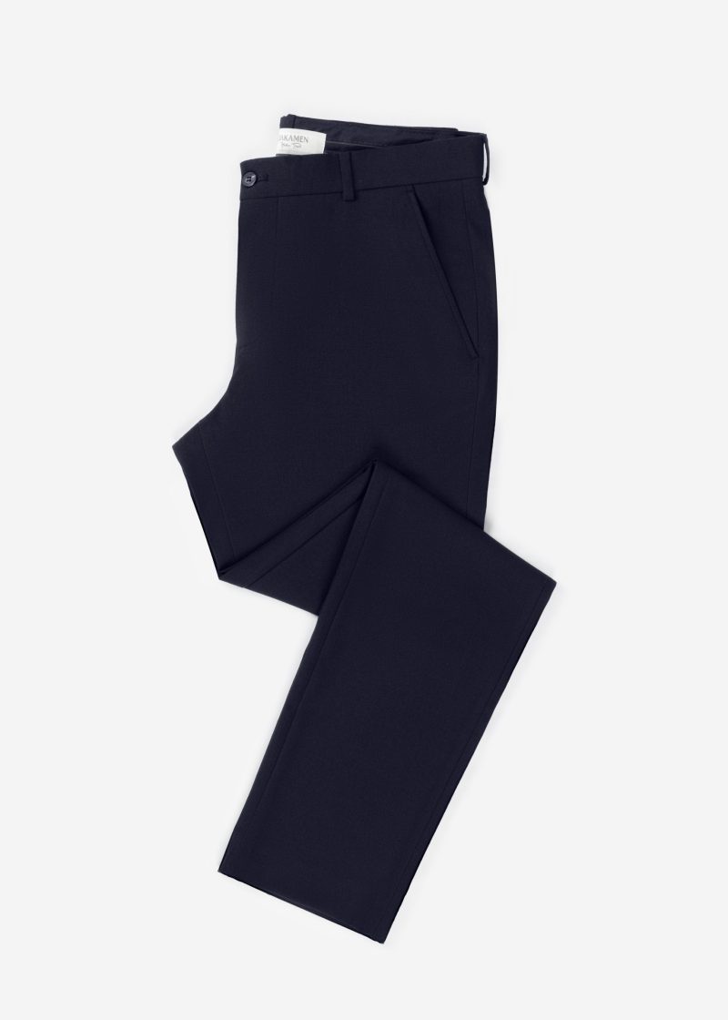 SK42CF03M001-Navy-002-3 Classic Comfort Fit Plain Chino Pants