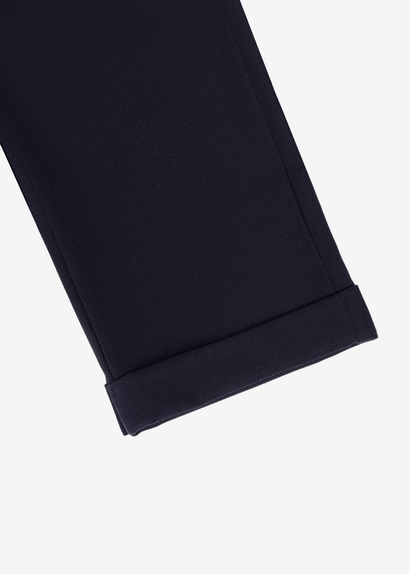 SK42CF03M002-Navy-002-3 Comfort Fit Plain Cuffed Chino Pants