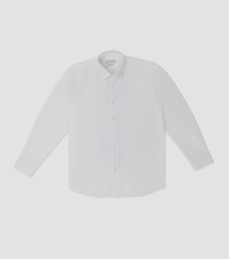 SK42KL01M001-White-394-1 Classic Fit Dacron Basic Shirt