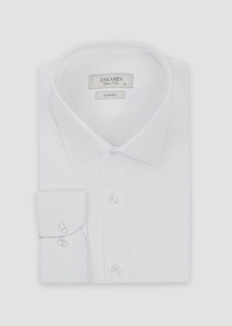 SK42KL01M001-White-394-2 Classic Fit Dacron Basic Shirt