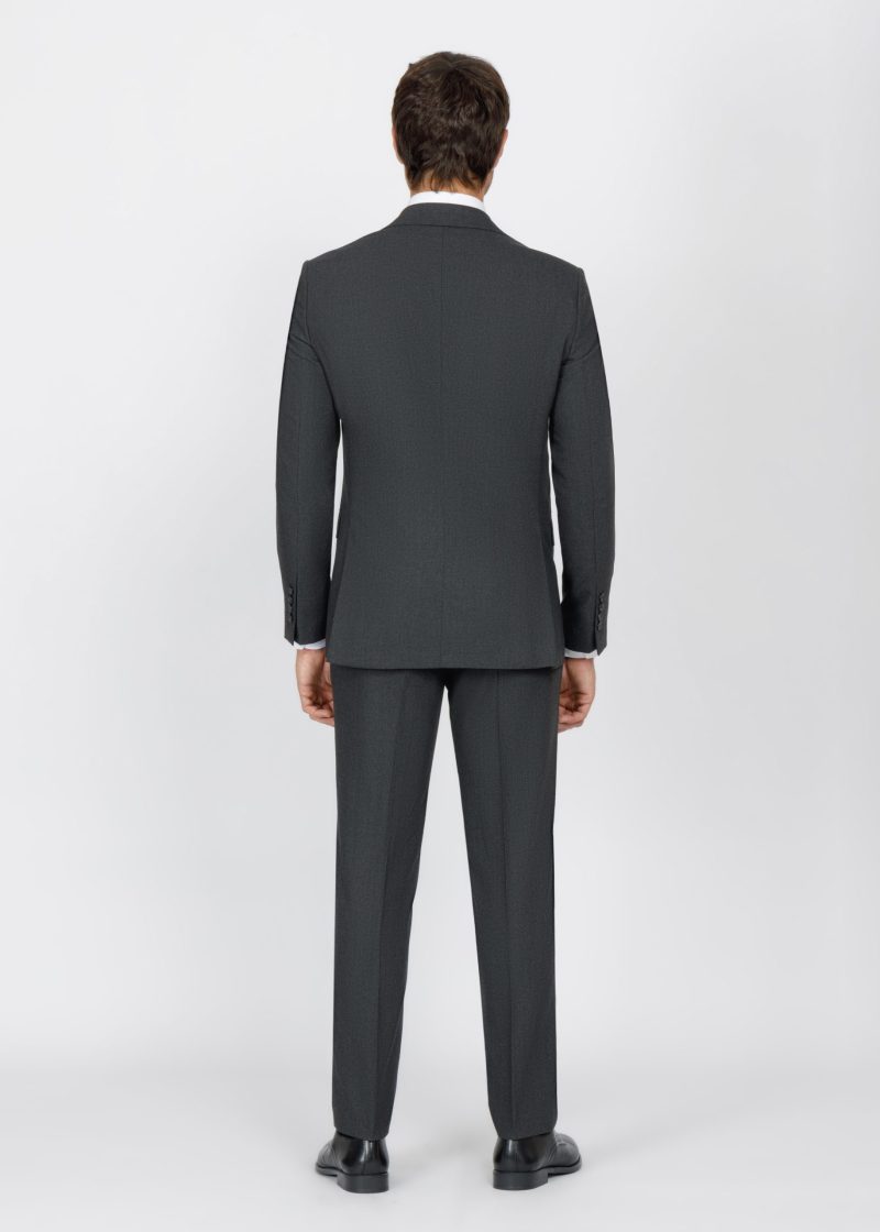 SK42SF02M011-Dark-Grey-033-3 Dark Grey Slim Fit Suit with Notch Lapel