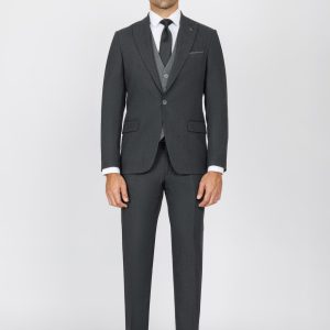 Slim Fit Suit with Peak Lapel and Flap Pockets
