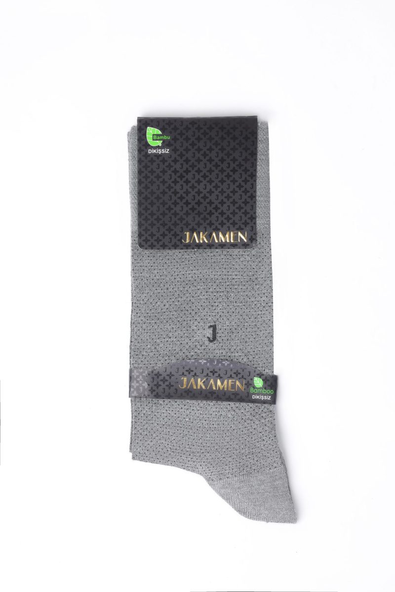 SO02L001-Light-grey-3 Patterned Socks