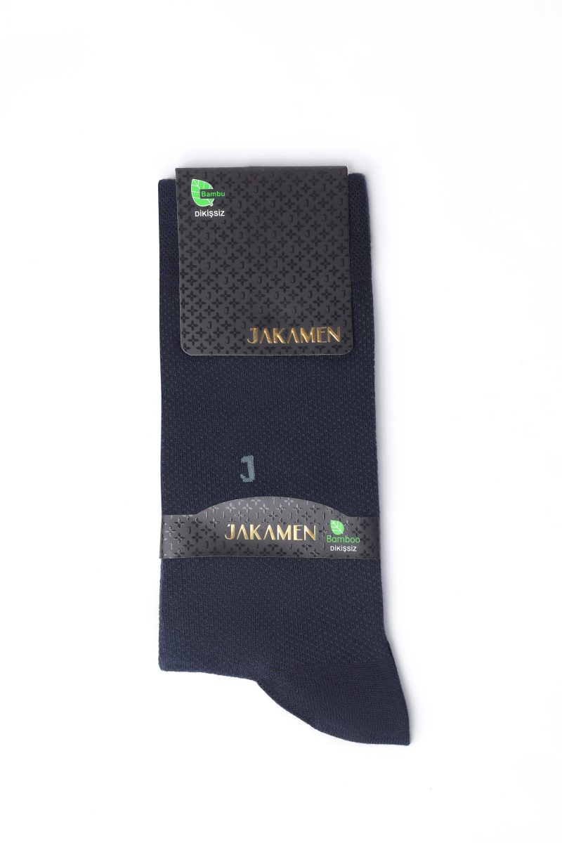 SO02N001-Navy-3 Patterned Socks