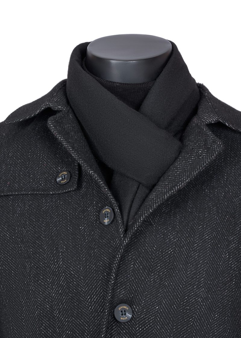 SR01B00-Black-1 Plain Scarf Scarf