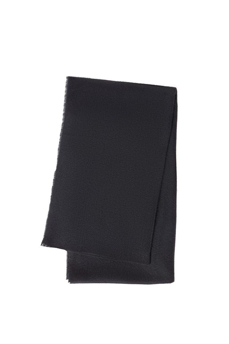 SR01B00-Black-3 Plain Scarf Scarf