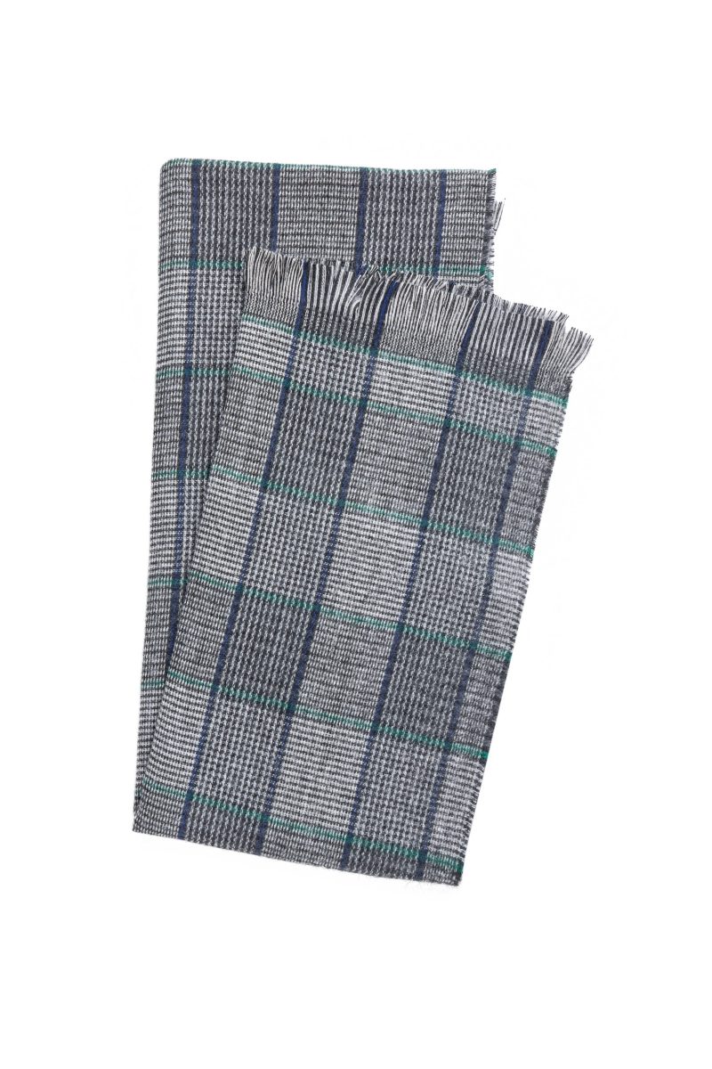 SR01G00-Grey-3 Checked Scarf