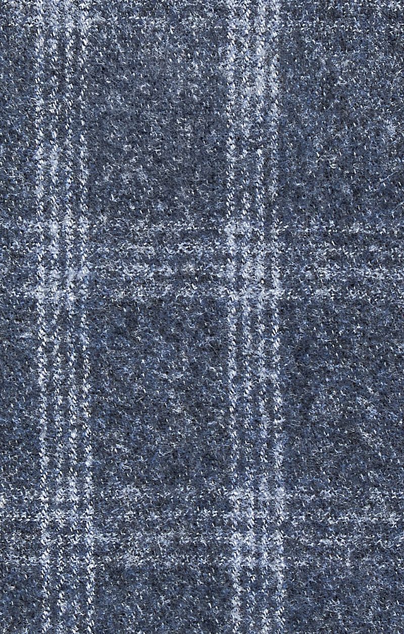 SR01N00-Navy-2 Checked Scarf