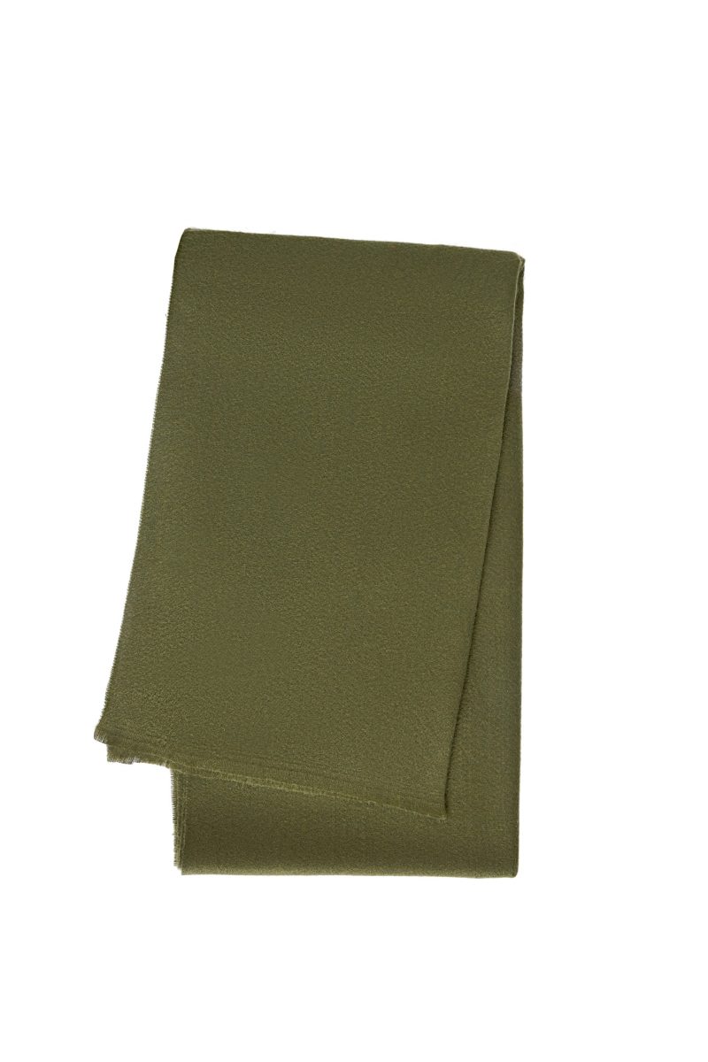 SR01OL00-Olive-3 Plain Scarf